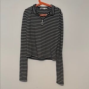 Bluenotes Monochrome Striped Top